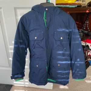 Size 8 Lands End Expedition Parka Navy Blue Jacket